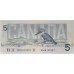 CANADA 1986 . FIVE  5 DOLLARS BANKNOTE . KNIGHT / DODGE